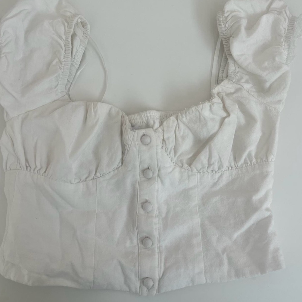 White Corset Style Top